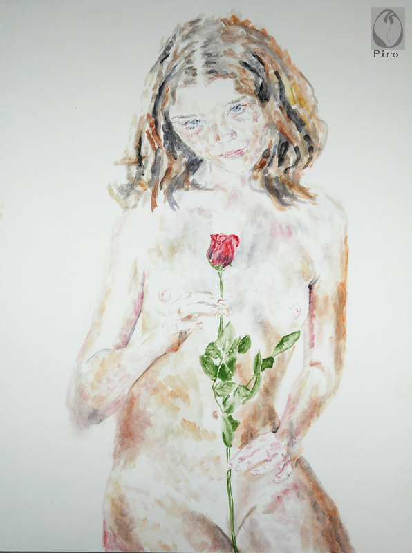 oil on paper - olio su carta di Piro